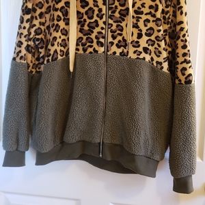 Fleece Sherpa hoodie Zulily